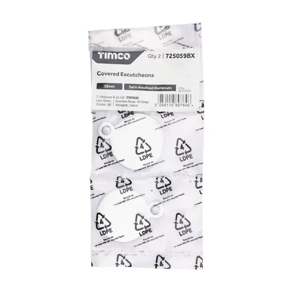 Timco - Καλυμμένο Κάλυμμα Κλειδαριάς SAA 66x90mm