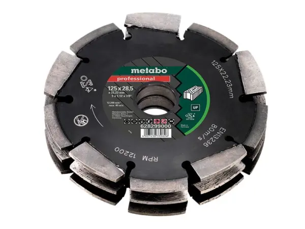 Metabo Lama Professionale UP per Scanalatura Pareti a 3 File, 125mm