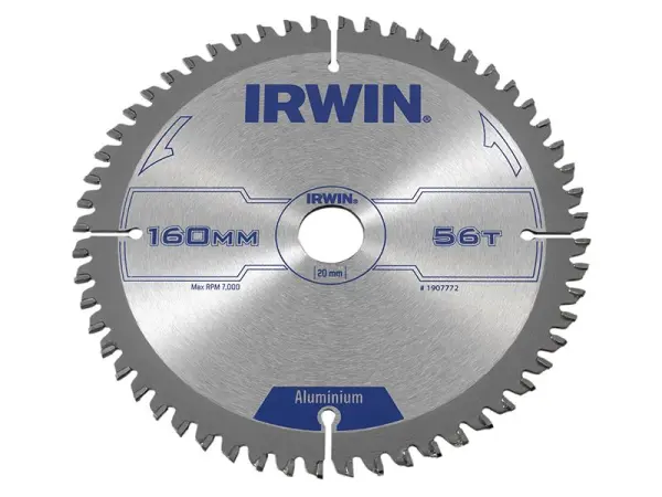 IRWIN Lama per Sega Circolare Professionale in Alluminio, 160mm x 20mm, 56 DTC