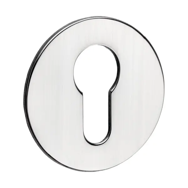 Plaquette Euro auto-adhésive Timco - Acier inoxydable poli 52 mm