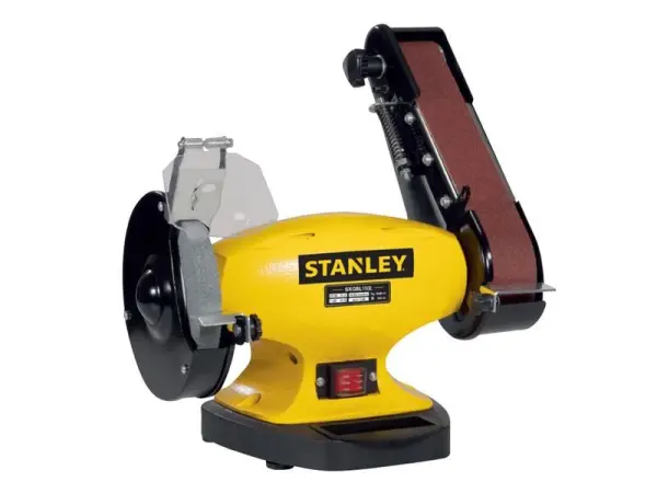 STANLEY® SXGBL150E Rebarbadora de Bancada c/ Braço de Lixa 240V 330W