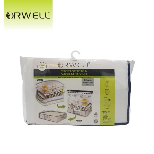 Orwell X-Large Storage Tote & Vacuum Bag Set 50 x 65 x 15cm
