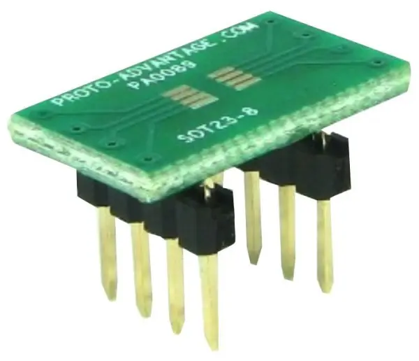 PROTO ADVANTAGE Adaptér SOT23-8/TSOT8 na DIP8, rozteč 0,65mm