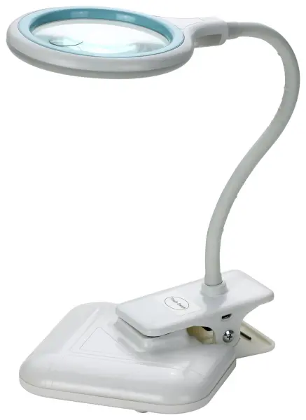 Duratool USB Magnifier Desk Lamp with 100mm Lens, White