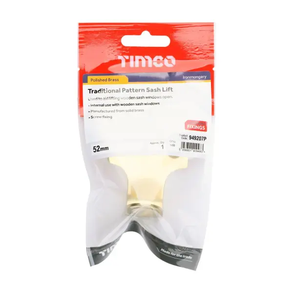Levier de fenêtre Timco en laiton poli