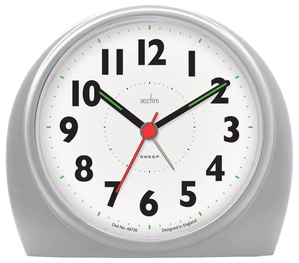 Acctim Jefferson Jumbo Alarm Clock Silver