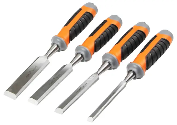 Professional Wood Chisel Set, 4 Piece (10, 16, 19, 25mm)