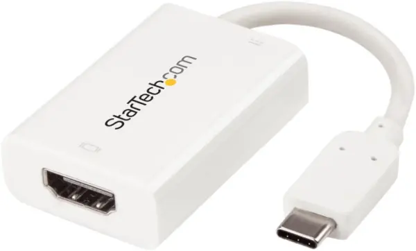 STARTECH USB-C to 4K HDMI 60Hz 어댑터 (Power Delivery 지원, 화이트)