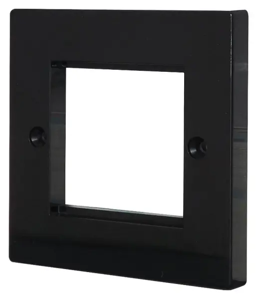 TUK - 1-fache Euro-Style-Abdeckung für 2 Module, Schwarz