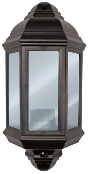 ETERNA 60W PIR Lantern Light, Black, Polycarbonate