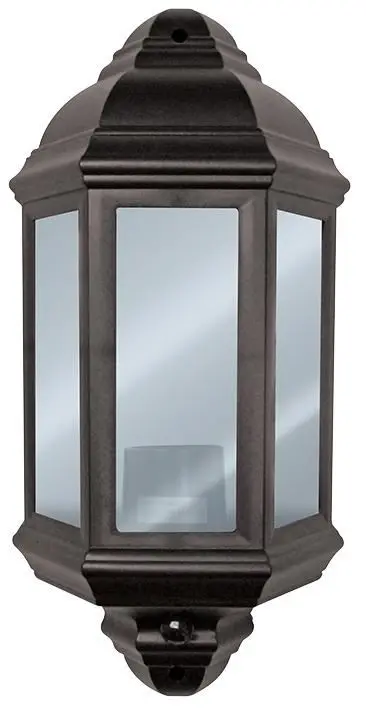 ETERNA 60W PIR Lantern Light, Black, Polycarbonate