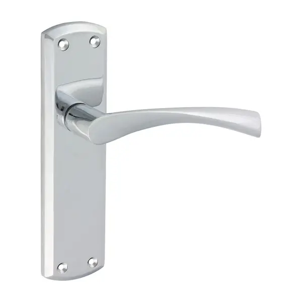 Timco Zeta Latch Handles, Polished Chrome, 175 x 45mm (2 Pack)
