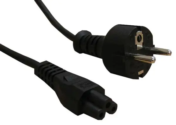 PRO ELEC - C5 Kleeblatt-Stecker auf Euro-Stecker Netzkabel, 2,5A 2m