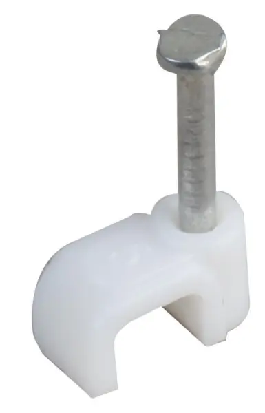 PRO SIGNAL Clips para Cabos Telefónicos 3.6mm, Embalagem de 100