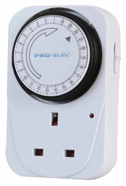 PRO ELEC 24-Hour Mechanical Plug-in Timer, 13A, 2990W