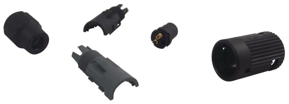 Prise circulaire BINDER 2 voies, IP40, 125V/4A