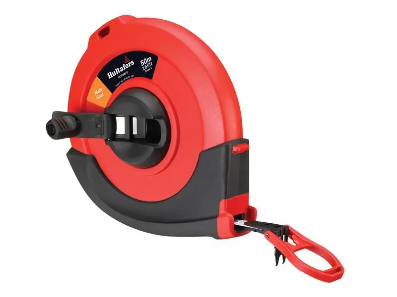 Hultafors Cinta Métrica de Acero CX50ME, 50m/165ft, Ancho 13mm