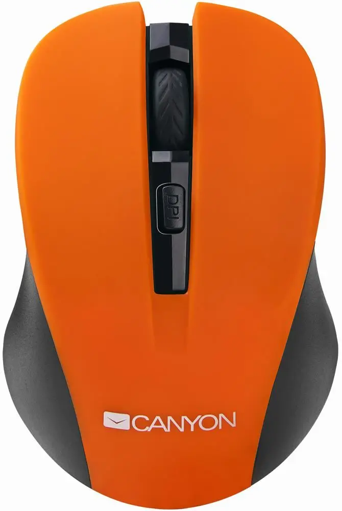 CANYON Wireless Optical Mouse, Orange, 3-Button, 1200dpi