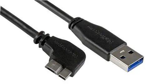 STARTECH Pravý úhel Micro USB 3.0 kabel 1m, černý