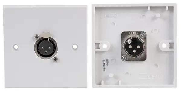 PRO SIGNAL XLR Zásuvka na stěnu, bílá, 1G UK montáž