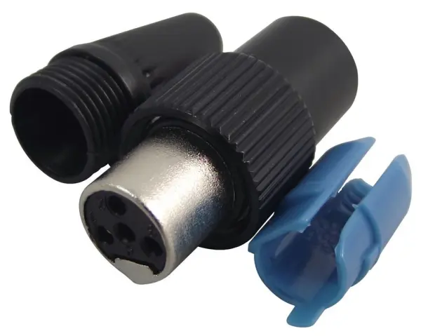 REAN Mini-XLR Steckdose, Inline, Schraubverschluss, 4-polig