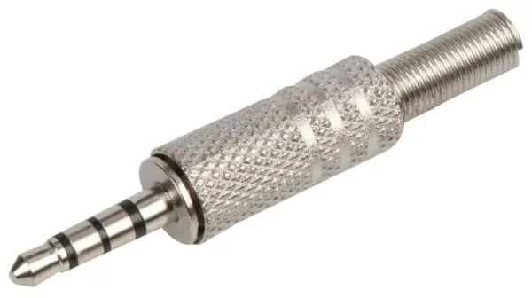 PRO SIGNAL PSG08600 Conector Jack 3.5mm 4 Polos, Banhado a Níquel