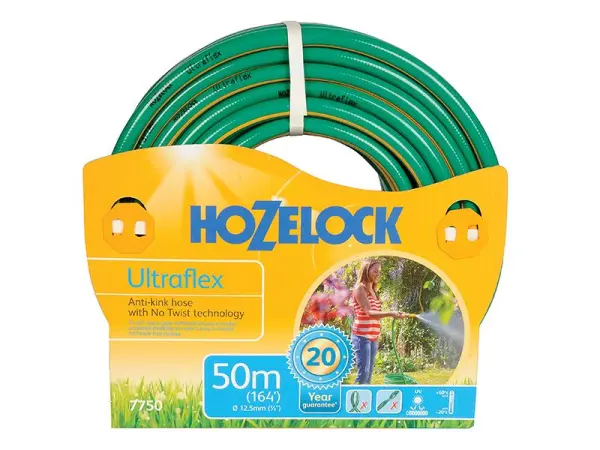 Hozelock Manguera Ultraflex 50m para Jardín, 12.5mm, 20 Años de Garantía