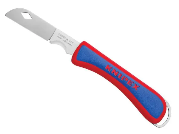 Knipex Elektricien-opklapmes, RVS Lemmet, 80mm
