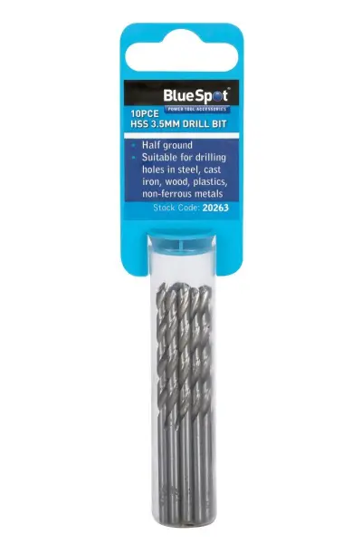 Blue Spot Tools Σειρά 10 Τρυπανιών HSS 3.5mm