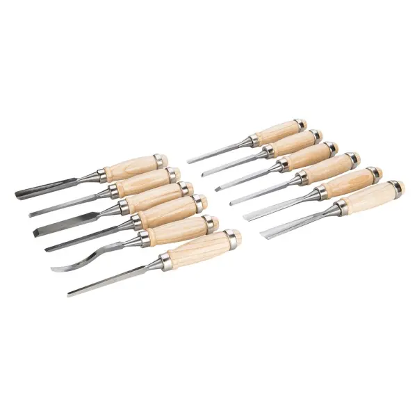 Silverline 200mm Wood Carving Set, 12-Piece