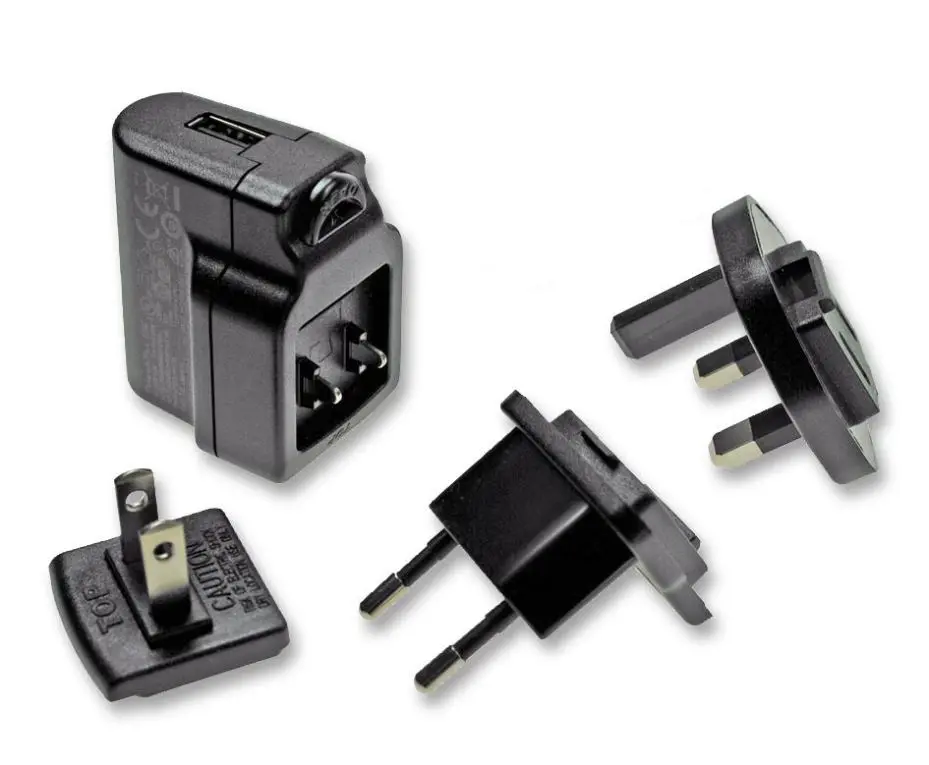 POWERPAX 1A International USB Mains Charger with Interchangeable Plugs