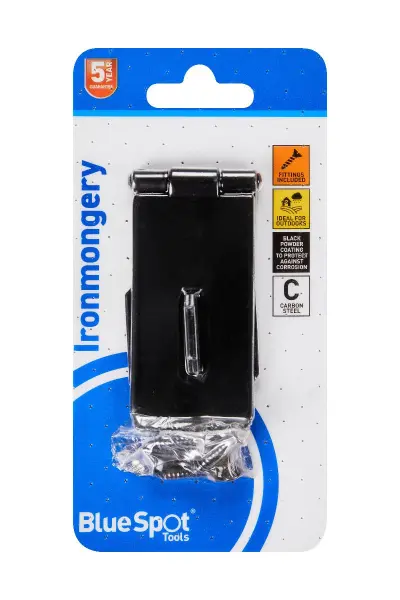 Blue Spot Tools 75毫米黑色粉末涂层铰链搭扣套装