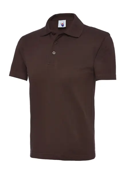 Uneek Polo para Niños Marrón, 50% Algodón 50% Poliéster, Talla 3-4 Años