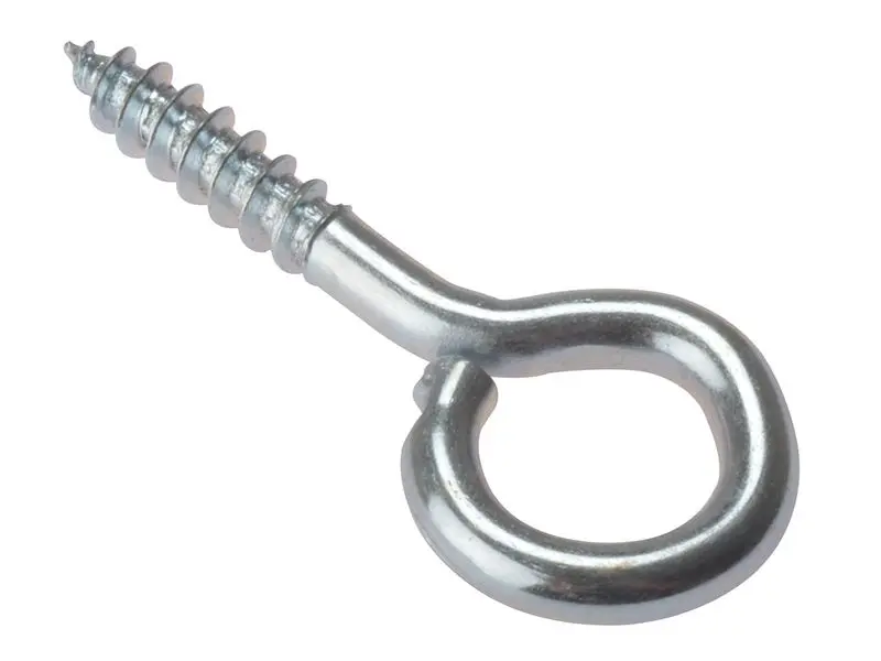 ForgeFix Zinc Plated Screw Eyes 45mm x 10G, Pack of 10