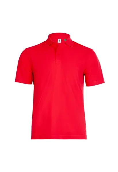 Uneek Eco-friendly Unisex Polo Shirt - Polo Athchúrsáilte 50% - Dearg, Méid S