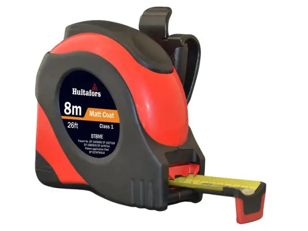 Hultafors BT8ME Fita Métrica Big T de Bolso 8m, 25mm de Largura