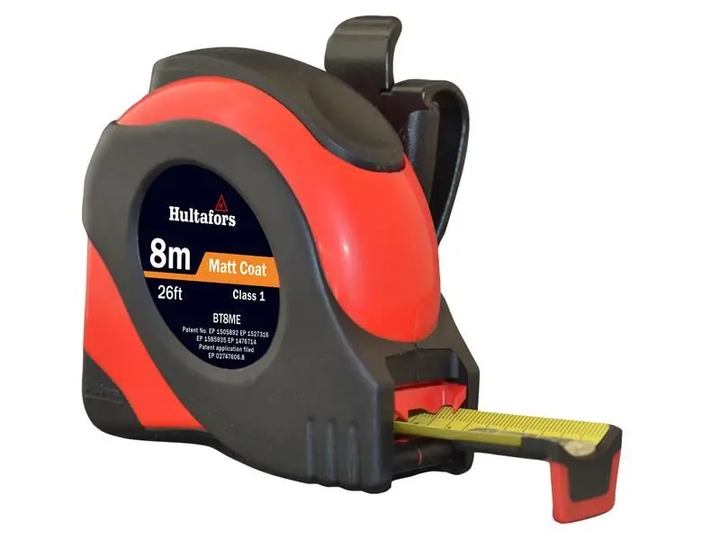 Hultafors BT8ME Mètre Ruban de Poche Big T 8m, Lame 25mm