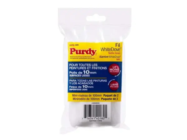 Purdy Mini White Dove Sleeve 100mm x 10mm (Pack of 2)