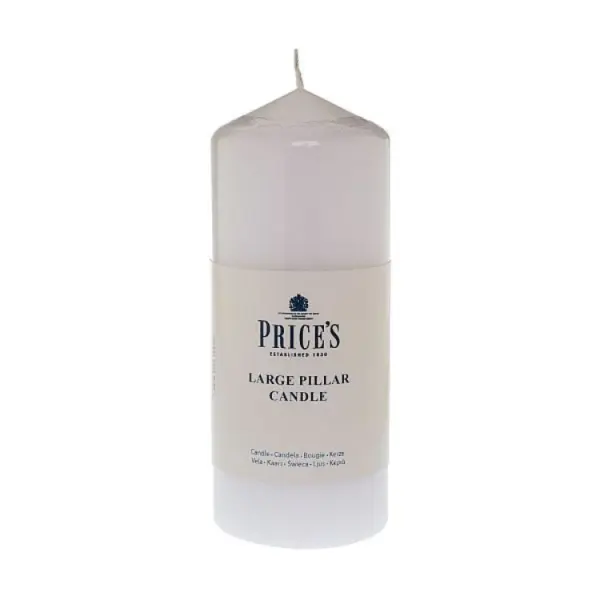 Price's White Pillar Candle, 150 mm (6 Inch)