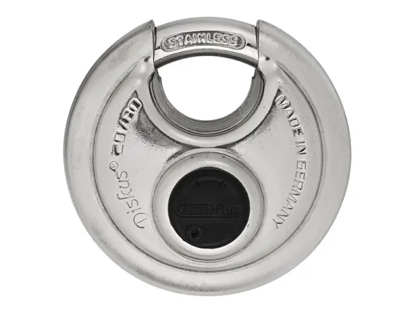 ABUS Diskus Plus 20/80mm Padlock, Stainless Steel, Keyed Alike