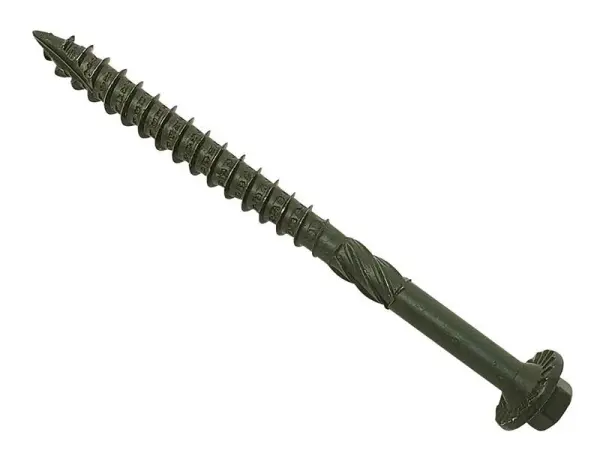 ForgeFix 木材固定用ネジ 緑色処理済み 6.3 x 87mm 20本入り