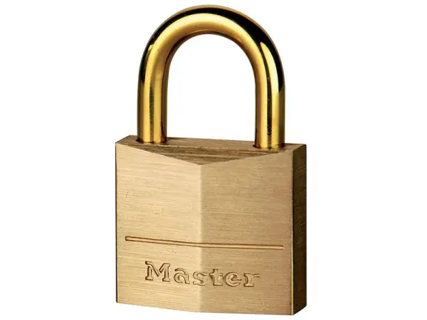 Master Lock Solid Brass Padlock, 35mm with Plated Shackle