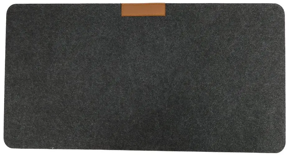 ACCURATUS 다크 그레이 펠트 데스크 매트, 720 x 330mm (펜홀더&종이 수납공간 포함)