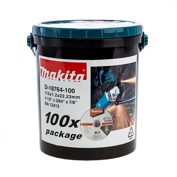 Makita Thin Cutting Discs 115mm x 1.2mm, Stainless Steel (Tub of 100)