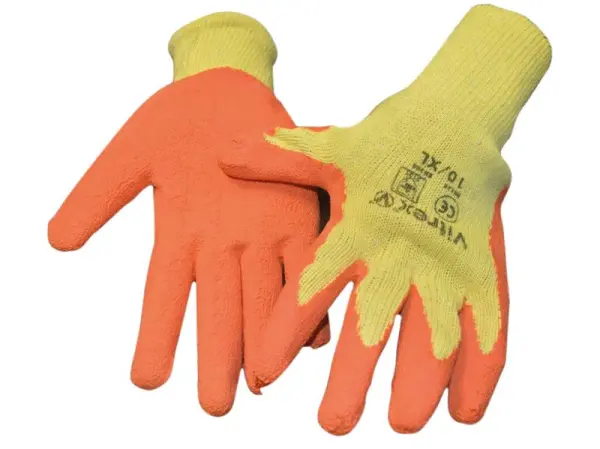 Vitrex Gants de Travail Builder's Grip avec Revêtement Latex
