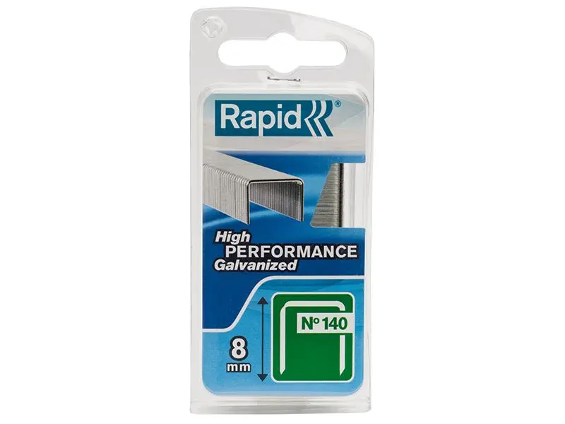 Rapid 140/8NB 8mm Galvanised Staples (Narrow Box, 970pc)