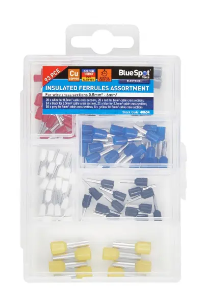 Blue Spot Tools - Σετ 93 Μονωμένων Φερουλών Ασφαλείας, Χρωματικός Κωδικός
