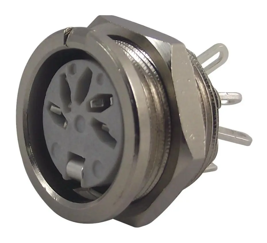 DELTRON Presa Panel 5 Pin, 180 Gradi, DIN, Corpo in Metallo