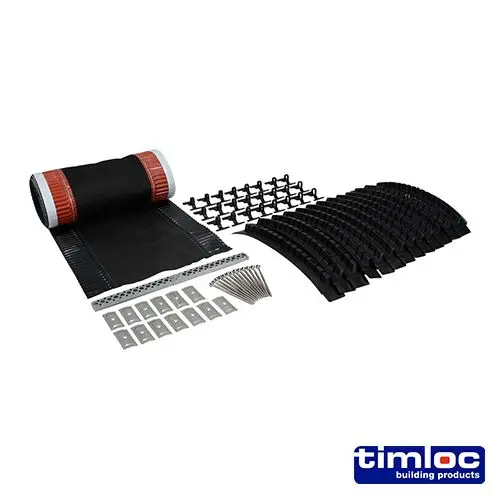 Timco - Σύνολο Ξηρής Τοποθέτησης Κορυφογραμμής, Μαύρο, 6m