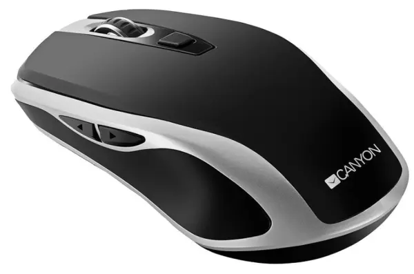 CANYON 無線充電光學滑鼠 (黑色) 可充電6鍵無線鼠標